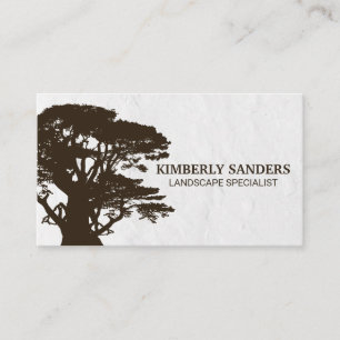 Landscaping Big Brown Tree Business Card