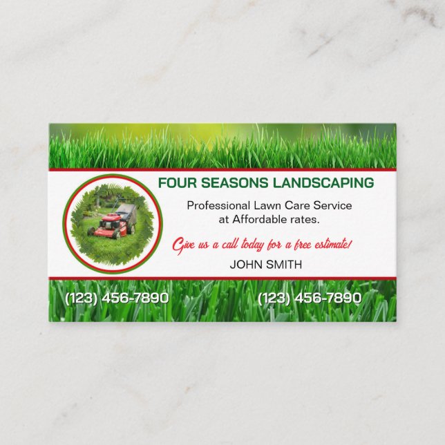 Landscaping Business Card (Front)