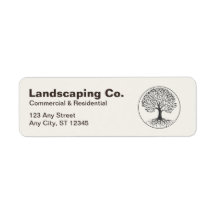 Landscaping Business Cream Return Address Labels