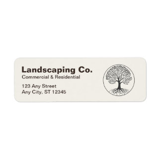 Landscaping Business Cream Return Address Labels