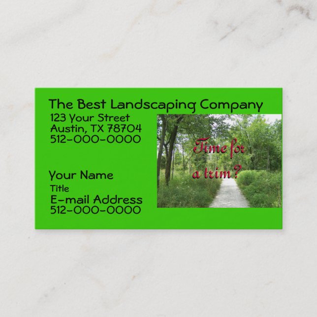 Landscaping Business Flyers Business Card (Front)