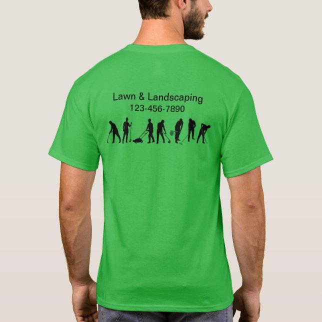 Landscaping Business Logo Work Shirts (Back)