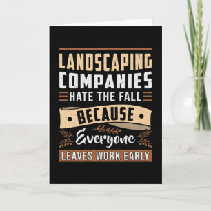 Landscaping Four Garden Landscaper Seasons Funny Card