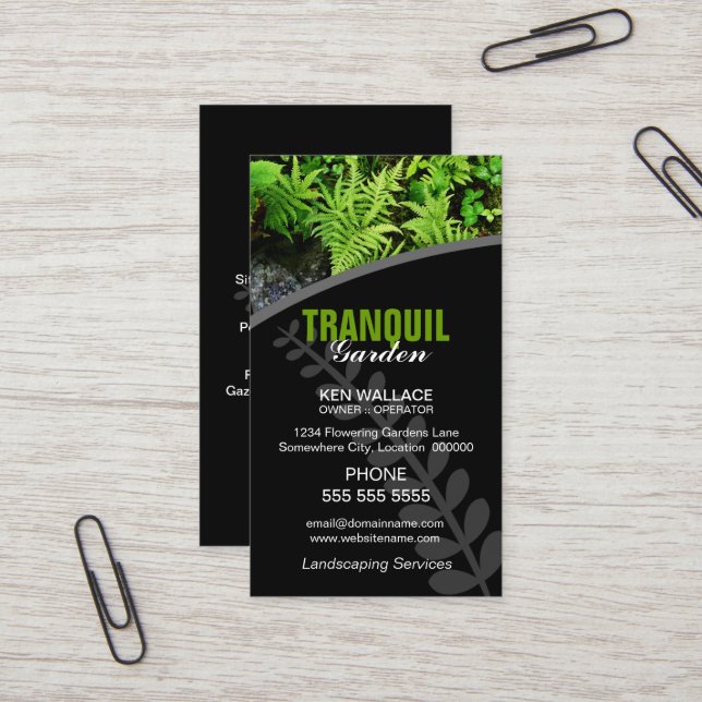Landscaping Garden Business Card (Front/Back In Situ)