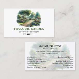 Landscaping Garden Lawncare Greenhouse Business Card