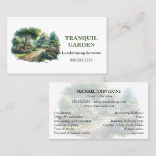 Landscaping Garden Lawncare Greenhouse Business Card