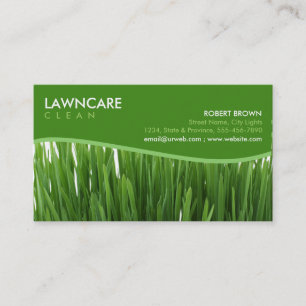 Landscaping Gardener Grass Clean Nature Business Card