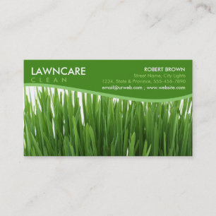 Landscaping Gardener Grass Clean Nature Business Card