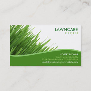 Landscaping Gardener Grass Clean Nature Business Card
