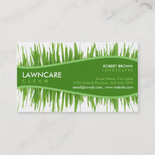 Landscaping Gardener Grass Clean Nature Business Card