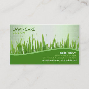 Landscaping Gardener Grass Lenin Clean Nature Business Card