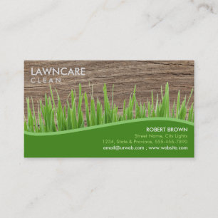 Landscaping Gardener Grass Wood Clean Nature Business Card