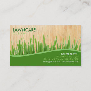 Landscaping Gardener Grass Wood Clean Nature Business Card