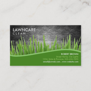 Landscaping Gardener Grass Wood Clean Nature Business Card