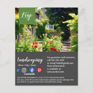 landscaping gardener tree surgeon arborist   flyer