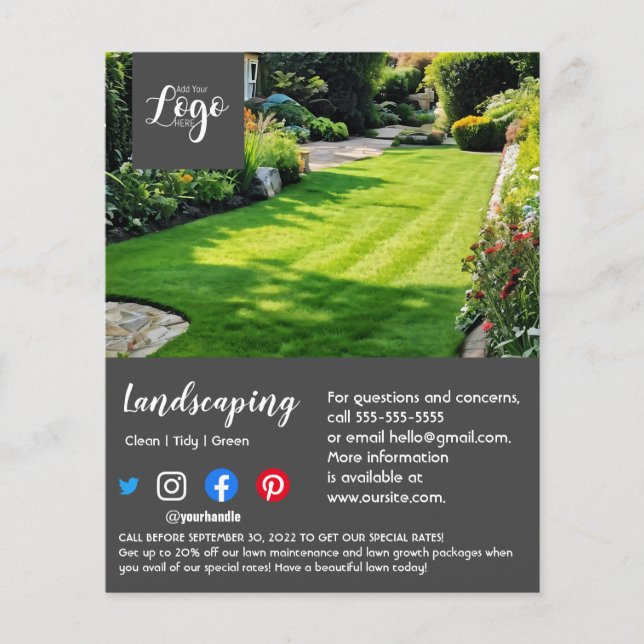 landscaping gardener tree surgeon arborist   flyer (Front)