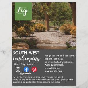 landscaping gardener tree surgeon arborist   flyer