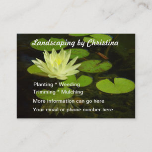 Landscaping gardening lotus flower Business Cards
