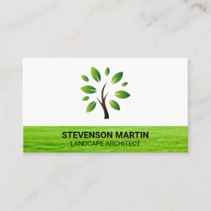 Landscaping Grass and Tree Business Card