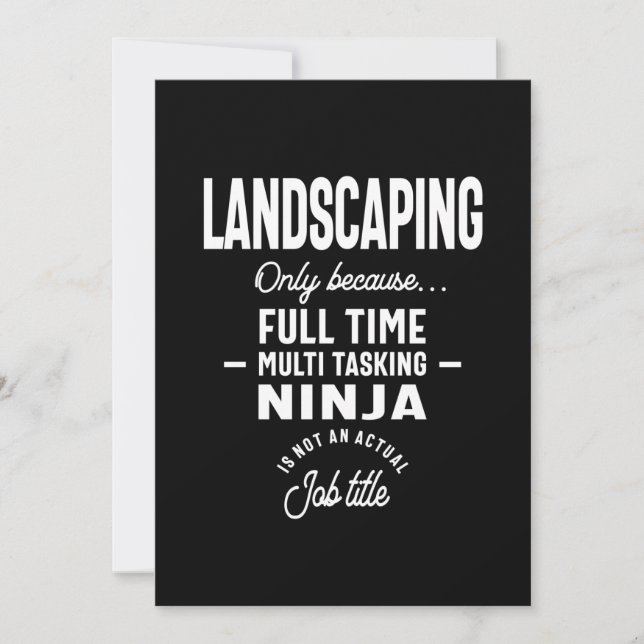 Landscaping Job Title Gift Thank You Card (Front)
