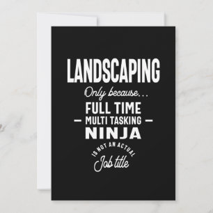 Landscaping Job Title Gift Thank You Card