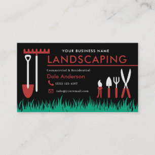 Landscaping Lawn Care Business Card
