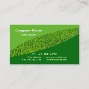 Landscaping Lawn Care Gardener Business Card
