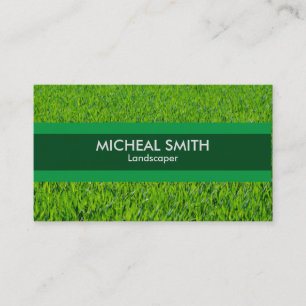 Landscaping Lawn Care Gardener Business Card