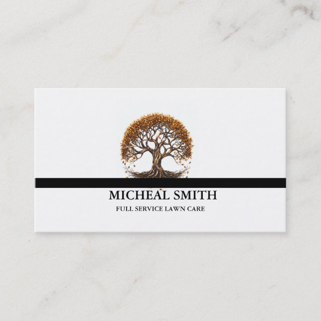 Landscaping Lawn Care Gardener Business Card (Front)