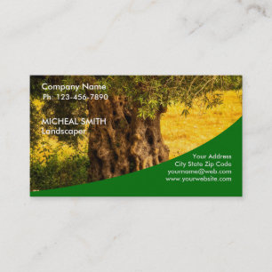 Landscaping Lawn Care Gardener Business Card