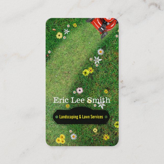 Landscaping/Lawn care/Gardener Business Card (Front)