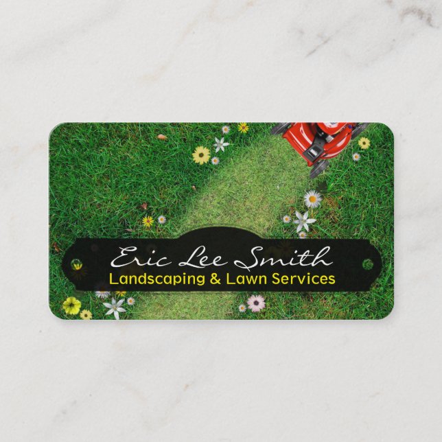 Landscaping/Lawn care/Gardener Business Card (Front)