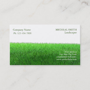 Landscaping Lawn Care Gardener Business Card
