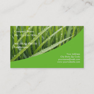 Landscaping Lawn Care Gardener Business Card