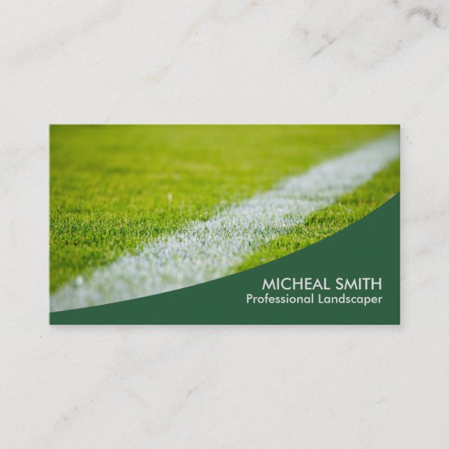 Landscaping Lawn Care Gardener Professional Busine Business Card (Front)