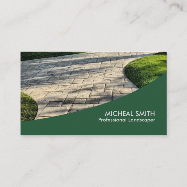 Landscaping Lawn Care Gardener Professional Business Card (Front)
