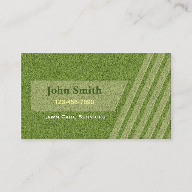 Landscaping Lawn Care Gardening Grass Cutting Business Card (Front)