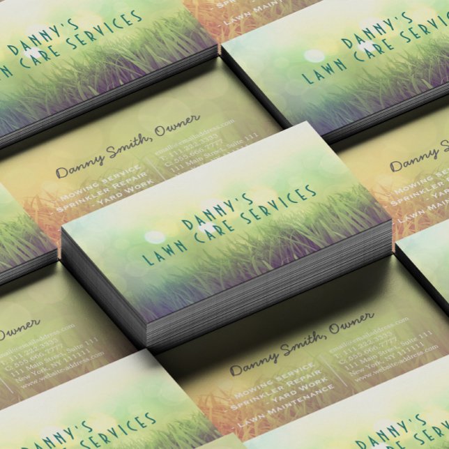 Landscaping Lawn Care Mower Business Card Template (Creator Uploaded)