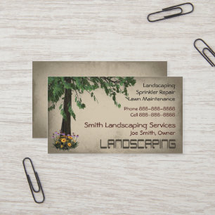 Landscaping Lawn Care Services Business Card
