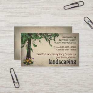 Landscaping Lawn Care Services Business Card