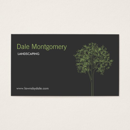 Landscaping, Lawn Care, Trees, Gardener Business Card