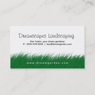 Landscaping Lawn Care Wild Grass Business Card