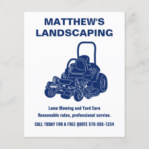 Landscaping Lawn Mowing Commercial Mower Small Flyer