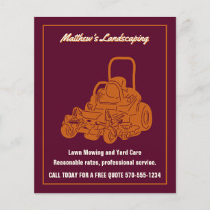 Landscaping Lawn Mowing Commercial Mower Small Flyer