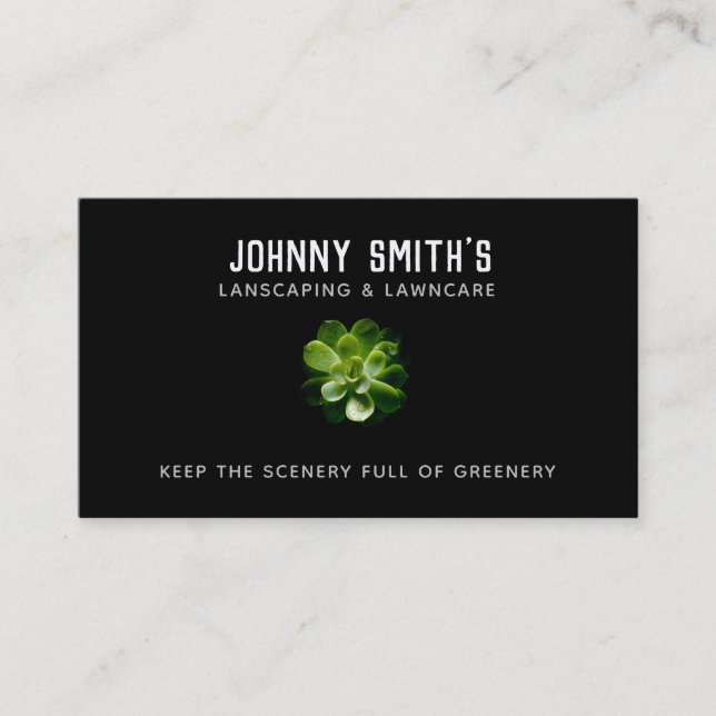 Landscaping & Lawncare Slogans Business Cards (Front)