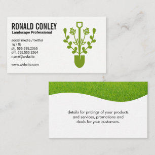 Landscaping Logo   Grass Business Card