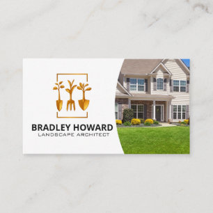 Landscaping Logo Home Lawn Business Card
