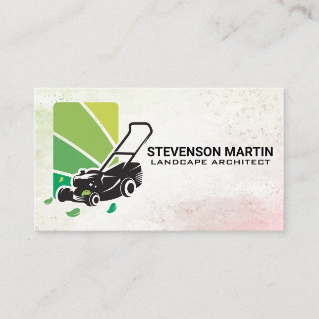 Landscaping Logo | Lawn Care Equipment  Business Card (Front)