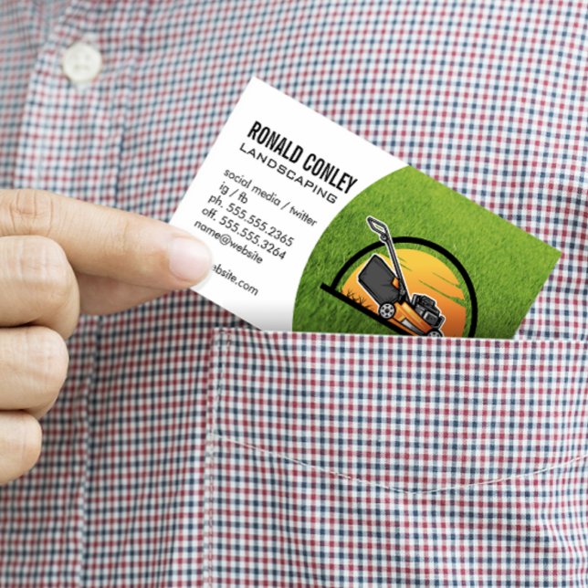 Landscaping Logo | Lawn Mower Business Card (Creator Uploaded)