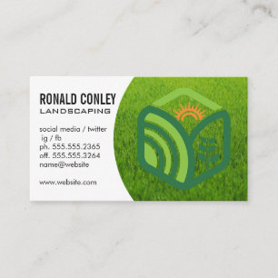 Landscaping Logo   Lawn Mower Business Card